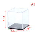 Miniatyrbild 1 av 5: Akryl Plast Display Case Box Klar Dammtät Skydd För 5.5*5.5*5.5cm