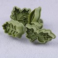Miniatyrbild 2 av 8: 4st/ set DIY form bladform 3D cookie ter kex molds k