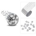 Miniatyrbild 4 av 5: Mirror Mosaic Tiles Stickers DIY Självhäftande Mini Square Acry Silver 4*100cm