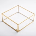 Miniatyrbild 2 av 7: Transparent glas smyckeskrin Bröllopsring Box geometrisk klar