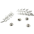 Miniatyrbild 7 av 8: 1 Par Trendig Suit Skjorta Krage Pin Leaf Alloy Broscher Kläder Silver