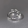 Miniatyrbild 5 av 5: Gothic Open Snake Ring Justerbara Djurringar För Män Kvinnor Fa