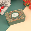 Miniatyrbild 1 av 8: 1 st rektangulär plåtburk Godislåda Presentförvaringslåda Kex C Green