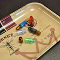 Miniatyrbild 2 av 5: 53 mm/67 mm/82 mm glasflaskor Pillbox-fodral Bärbar case 53mm