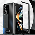 Miniatyrbilde 2 av 5: Ag Matte Hard PC Kickstand-deksel for Samsung Galaxy Z Fold3 5g, med glasskjermbeskytter/penn Silver