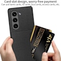 Miniatyrbillede 4 af 5: For Samsung Galaxy Z Fold5 Gkk Ultra-tyndt læder mobiltelefon etui med kortslots Wine Red