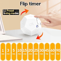 Miniatyrbillede 3 af 4: Cube Timer, Time Management Dodekaeder Timer, Timer til Børn, Køkken Timer til Madlavning, Produktivitets Pomodoro Timer White