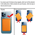 Miniatyrbillede 2 af 5: Jaster MagSafe Wallet Læder Kompatibel Til Iphone 14 13 12 11 Pro Max Xr Xs Max 7 8 Plus RFID Kort Holder Med MagSafe Magnet Orange