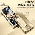 Miniatyrbillede 3 af 5: Integreret Ag Matte foldetelefonetui med penneholder til Samsung Galaxy Z Fold5 5g Champagne Gold
