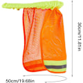 Miniatyrbillede 2 af 4: 5 stk. Hjelm Sol Nakkeskærm, Åndbar Mesh Hjelm Sol Nakkebred, Fuld Bred Mesh Solskærm Med Reflekterende Striber, Hat Mesh