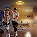 Pikkukuva 4 / 4: 36W LED-kattovalaisin Bluetooth-kaiuttimella, älykäs kaukosäätimellä ja sovelluksella