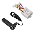 Miniatyrbilde 4 av 4: 24v 500w DC Elektrisk Sykkelmotor Børstet Kontrollerboks Med Børstet Kontroller Lang Linje Sving Styre