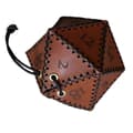 PU Læder D20 Terningepose til Dungeons & Dragons - Bærbar Pose med Snøre