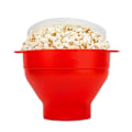 Pikkukuva 1 / 5: Silikoninen Mikroaaltouunissa Käytettävä Popcorn-Valmistaja Taittuva Popcorn-Kulho Mikroaaltouunissa Käytettävä Popcorn-Valmistaja Kannella