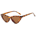 Miniatyrbillede 1 af 5: Cat Eye Solbriller Til Kvinder Uv-Beskyttelse Retro Smal Spids Cateye Dame Solbriller Leopard