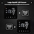 Miniatyrbild 5 av 5: Wifi Smart Termostat Temperaturregulator för Elektrisk Värme LCD-display Touchscreen Vecko Programmerbar App-kontroll Golvvärme Termostat NO-WIFI electric heating Black