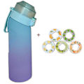 Miniatyrbilde 2 av 5: Smaksatt vannflaske med 7 smakskapsler Air Water Up-flaske Frost svart 650 ml Air Starter Up-sett Vannkopp for camping Sport Kr M China