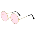 Pikkukuva 1 / 4: Vintage pyöreät John Lennon -polarisoidut aurinkolasit miehille ja naisille Ympyrä Hippie-aurinkolasit pink K gold frame