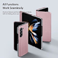 Miniatyrbilde 3 av 5: For Samsung Galaxy Z Fold5 5g Dux Ducis Bril Series Pu + Tpu Mobiltelefondeksel Pink