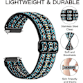 Miniatyrbilde 3 av 5: 3 Pakk Elastisk Bånd Kompatibelt Med Fitbit Versa/fitbit Versa Lite/fitbit Versa 2 Bånd For Kvinner Menn, Justerbar Elastisk Nylon Solo Loop Stropp Håndledd