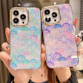Pikkukuva 3 / 5: iPhone 13 Pro -kotelo, sähköpinnoitettu linssikehys, PC+TPU IMD -puhelinkuori Y6 Blue Scale