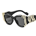 Miniatyrbillede 2 af 5: Solbriller personaliserede heavy metal dekoration klassisk stil dame solbriller catwalk all-match smukke solbriller C5 black leopard frame