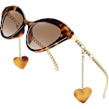 Miniatyrbillede 1 af 5: Vintage Retro Cat Eye Solbriller Til Kvinder Trend Clout Goggles Solbriller Metal Stel