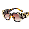 Miniatyrbillede 4 af 5: Solbriller personaliserede heavy metal dekoration klassisk stil dame solbriller catwalk all-match smukke solbriller C2 black frame
