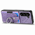 Miniatyrbilde 4 av 5: For Samsung Galaxy Z Fold5 5g Retro Skin-feel Ring Multi-card Wallet Mobiltelefon Deksel Purple