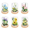 Miniatyrbillede 4 af 5: DIY Buket Samlet Granulær Byggeklodsmodel Botanisk Legetøj Pigegave, 100% Ny tulip