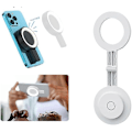 Miniatyrbilde 1 av 5: Magnetisk Selfie-lys Bærbar Magnetisk Telefon Selfie-lys og Stativ, 3 Fargemodus LED Fylllys for iPhone, iPad, for Sminke, TikTok White