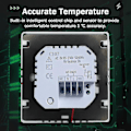 Miniatyrbild 4 av 5: Wifi Smart Termostat Temperaturregulator för Elektrisk Värme LCD-display Touchscreen Vecko Programmerbar App-kontroll Golvvärme Termostat NO-WIFI electric heating Black