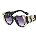 Miniatyrbillede 1 af 5: Solbriller personaliserede heavy metal dekoration klassisk stil dame solbriller catwalk all-match smukke solbriller C2 black frame