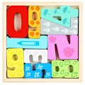 Miniatyrbild 1 av 2: Träpussel för småbarn, DIY-montering, byggklossleksaker, 3D-pussel för tidig utbildning Number