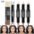 3-pak Dobbeltsidet Højlys- og Konturmakeup-stik Sæt til 3D Ansigtsformning Kropsmakeup