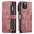 Miniatyrbillede 5 af 5: Til iPhone 15 14 13 12 11 Pro Max XS XR 8 Zipper Wallet Case Flip Læder Etui -GSL red iPhone 13ProMax  6.7