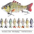 Miniatyrbillede 2 af 5: Fiske lokkemad 3.9in/0.53oz bionisk multi leddet hård agn s svømmende handling fiske lokkemad 7 segment synkende