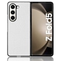 Miniatyrbilde 4 av 5: For Samsung Galaxy Z Fold5 Krokodile Tekstur Bakdeksel Mobiltelefon Deksel White