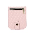 Pikkukuva 2 / 5: Samsung Galaxy Z Flip5:lle ristikkäinen timanttiristikko taittuva nahkakännykkäkuori Pink