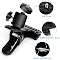 Miniatyrbillede 4 af 5: Kamera Flash Mount 360 Graders Kamera Klemmeholder Stativ Klemme Mount Flash Rail Med 1/4 Tommer Gevind Kuglehoved Til Gopro Hero Dslr Slr Kamera Tr