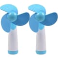 Mini Håndholdt Ventilator 2 stk, Batteridrevet, Bløde Skumblade