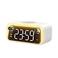 Miniatyrbilde 1 av 5: WEKOME Multifunksjons Trådløs Bluetooth-høyttaler 15W Rask Lading Stasjon TF RGB Nattelys Skrivebord LED Digital Vekkerklokke White