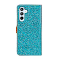 Miniatyrbillede 3 af 5: Til Samsung Galaxy S23 Fe 5g Europæisk Blomsterpræget Læder Mobiltelefon Etui Blue