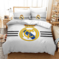 Miniatyrbild 1 av 5: Barnens Täcke Set D Tryck Real Madrid Täcke Set med Dragkedja för Kända Fotbollslag Barn 135*200 CM Single135x200cm