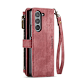 Miniatyrbillede 3 af 5: For Samsung Galaxy Z Fold5 Caseme C30 Multifunktionel kortholder lynlås telefon læder mobiltelefon etui Red