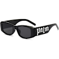 Pikkukuva 1 / 4: Weloveushop Fashion Square Aurinkolasit Miehille ja Naisille Kirjain Punk Aurinkolasit UV-Suojauslasit Gray