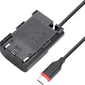 Miniatyrbillede 4 af 5: Type-C til LPE6 DR-E6 Strømadapter Dummy Batteri til 60D 70D 80D 5DS R 5D