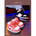 Miniatyrbillede 2 af 5: Vinter sjov aj kegle kokos bomuld hjemmesko sjove indendørs par hjem plys sko varm internet berømthed store bomuldssko Yeezy American Pink