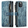 Miniatyrbillede 5 af 5: Til iPhone 15 14 13 12 11 Pro Max XS XR 8 Zipper Wallet Case Flip Læder Etui -GSL blue iPhone13Pro  6.1