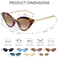 Miniatyrbillede 3 af 5: Vintage Retro Cat Eye Solbriller Til Kvinder Trend Clout Goggles Solbriller Metal Stel